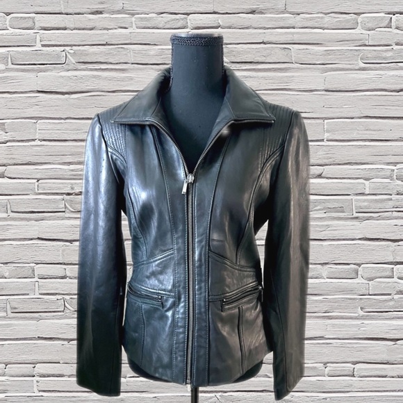 Jackets & Blazers - Kenneth Cole Reaction Leather Jacket